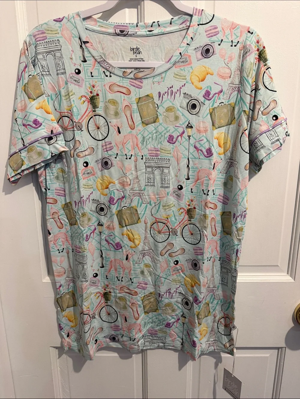 Birdie Bean Bamboo Emilie Paris Women’s Lounge Top Size Small NWT